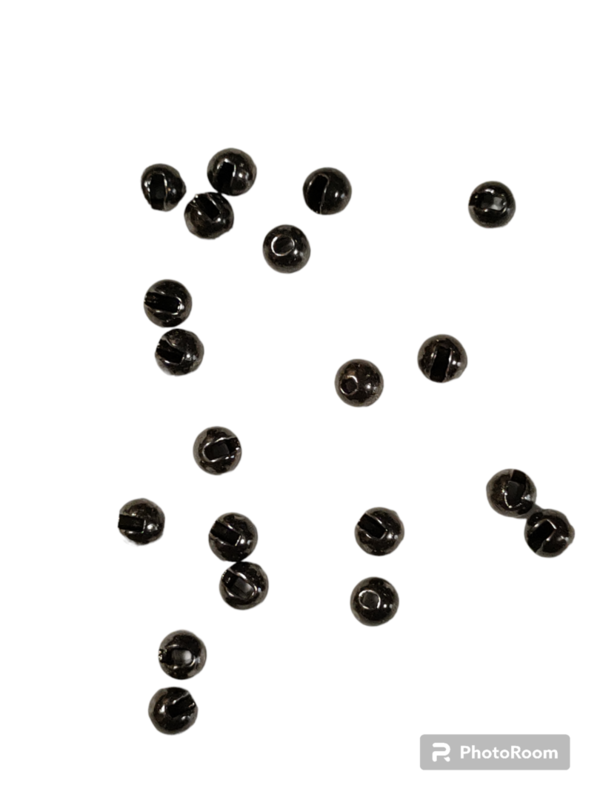 Slotted Tungsten Beads Perlen, schwarz, Geschlitzt 20 Stück