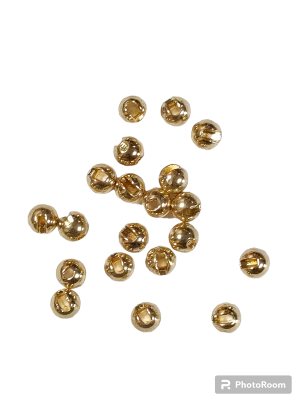 Slotted Tungsten Beads Perlen, Gold, Geschlitzt 20 Stück